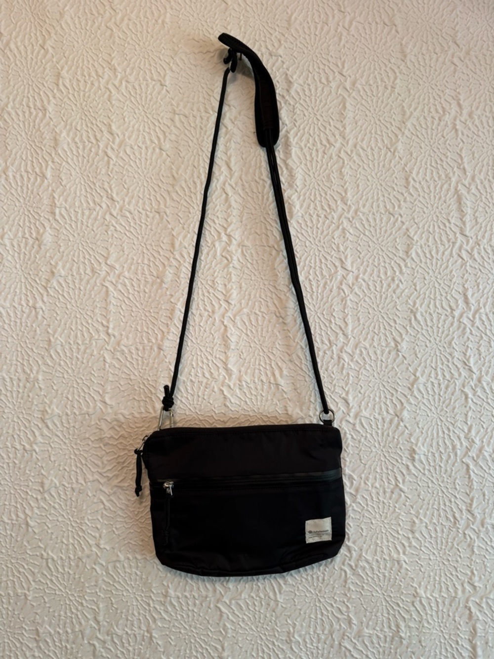 lululemon athletica Black Patch Logo Crossbody Sling Bag